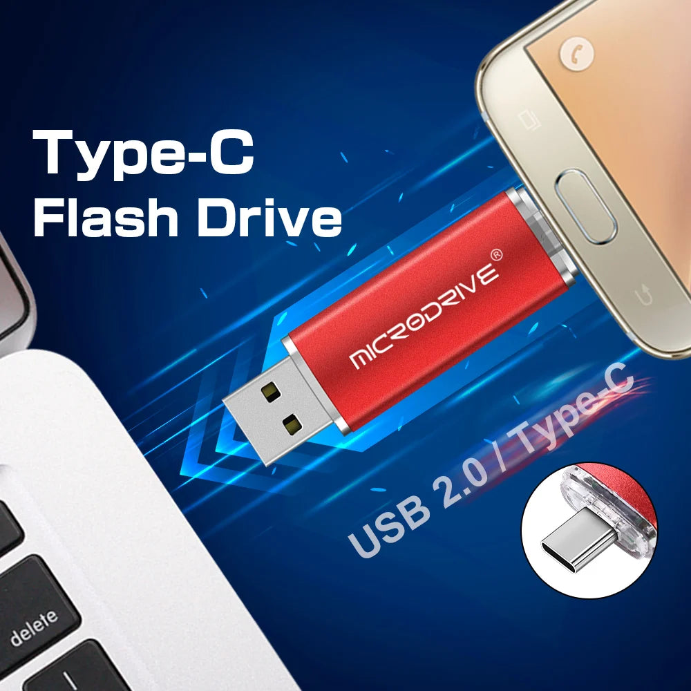 Memoria USB-C y USB 2.0 OTG