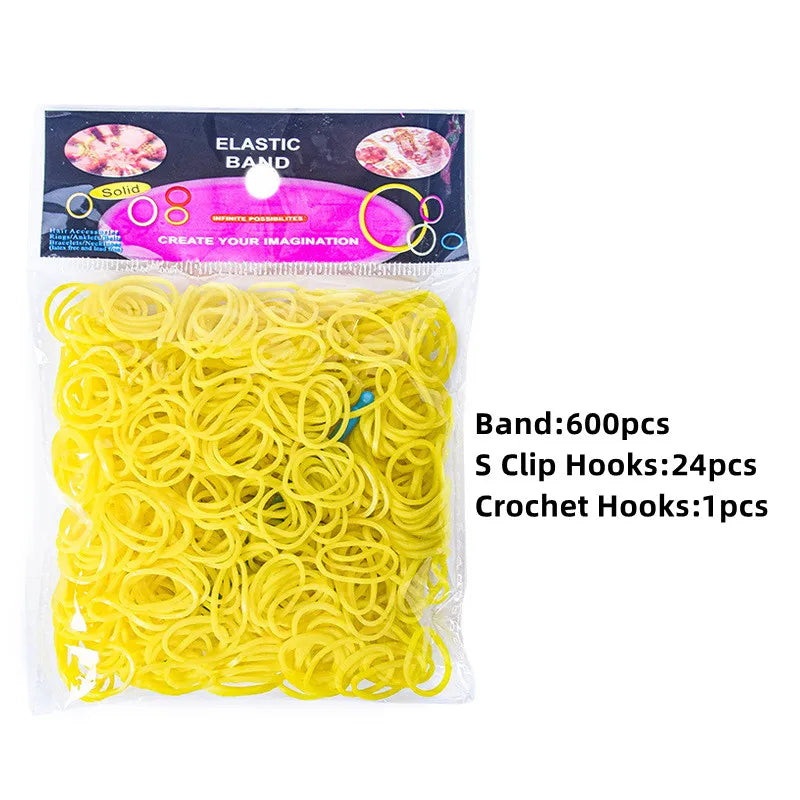 600x Colorful Loom Rubber Bands 