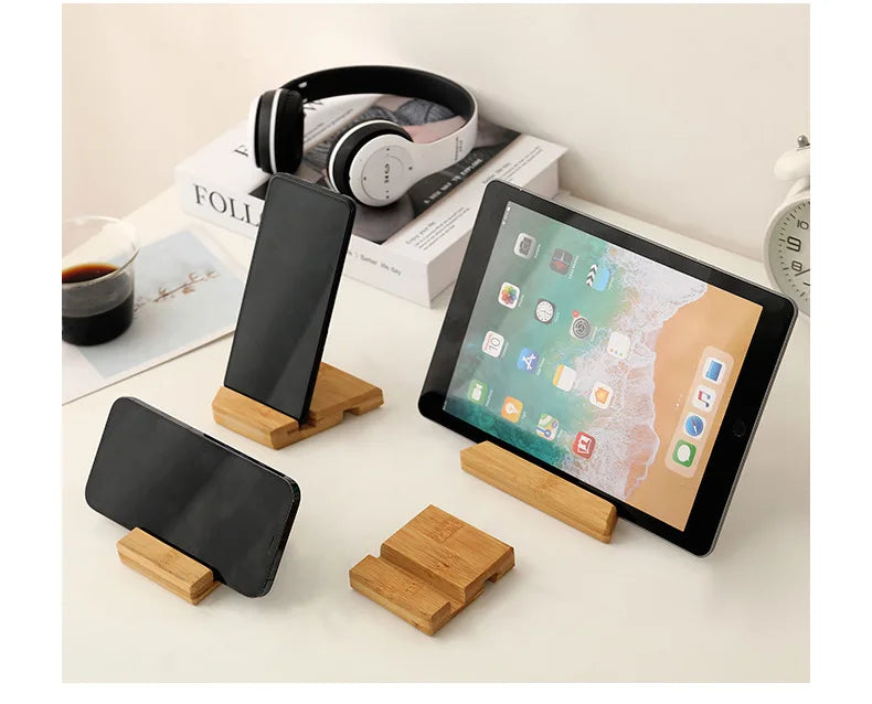 wooden desk phone holder