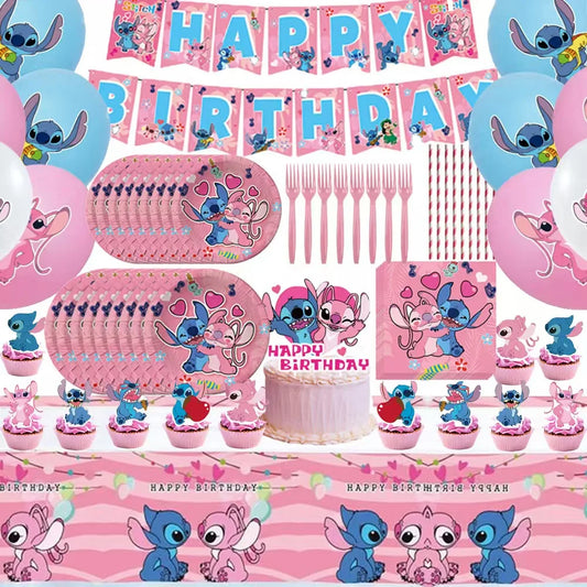 Disney Angel & Stitch Party Dekoration Set